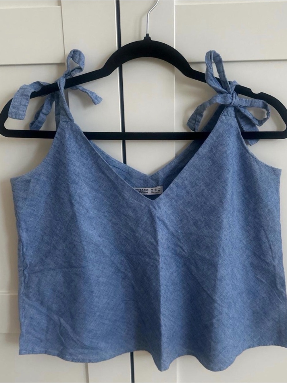 Zara Blue Crop Top - Size: XS